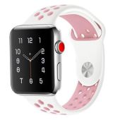 Handodo Double Silikonový náramok pre iWatch 1/2/3 42mm White/Pink (EU Blister)