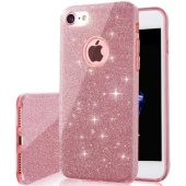 Silikónové puzdro na Samsung Galaxy A51 A515 Glitter 3in1 ružové