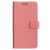 Diárové puzdro Swissten Libro Uni Book, veľkosť XL, ružové