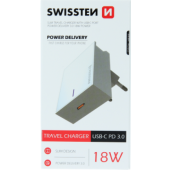Nabíjací Adaptér Swissten USB-C Power Delivery 18W biely