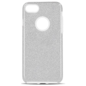 Silikónové puzdro na Xiaomi Redmi 9A/9AT/9i Glitter 3v1 strieborné