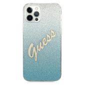 Puzdro Guess GUHCP12MPCUGLSBL  Apple iPhone 12/12 Pro Vintage modré