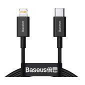 Kábel Baseus Superior CATLYS-A01, USB-C to Lightning, Fast Charge 20W, 1m, čierny