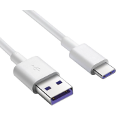 Huawei AP71, USB-A na USB-C, 5A, 1m, biely (Bulk)