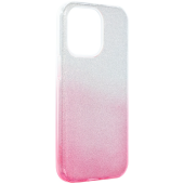 Silikónové puzdro na Apple iPhone 13 Pro Forcell Shining strieborno ružové