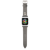 Náhradný remienok na Apple Watch 42/44mm KLAWLOKHG Karl Lagerfeld Karl Head PU strieborný
