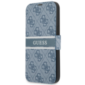 Diárové puzdro Guess na Apple iPhone 13 mini GUBKP13S4GDBL 4G Printed Stripe modré