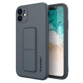 Silikónové puzdro na Xiaomi Redmi Note 9 Kickstand modré