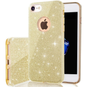Silikónové puzdro na Xiaomi Redmi Note 8 Pro Glitter 3in1 zlaté