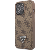 Plastové puzdro Guess na Apple iPhone 13 Pro GUHCP13LP4TPW 4G Saffiano Double Card hnedé
