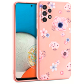 Silikónové puzdro na Samsung Galaxy A13 A135 Tech-protect kvety ružové
