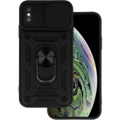 Odolné puzdro na Apple iPhone X/Xs Camshield Ring Armor čierne