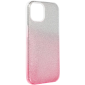Silikónové puzdro na Apple iPhone 14 Plus Forcell Shining strieborno-ružové