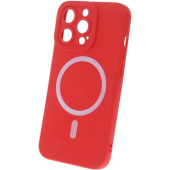 Silikónové puzdro na Apple iPhone 12 Pro Max Silicon MagSafe červené