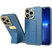Plastové puzdro na Apple iPhone 13 Kickstand modré