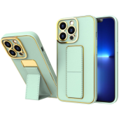 Plastové puzdro na Apple iPhone 13 Kickstand zelené