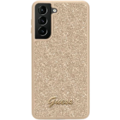 Plastové puzdro Guess na Samsung Galaxy S23 Ultra 5G S918 GUHCS23LHGGSHD Fixed Glitter zlaté