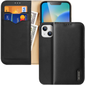 Diárové puzdro na Apple iPhone 14 Plus Dux Ducis Hivo Leather Flip čierne
