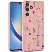 Silikónové puzdro na Samsung Galaxy A34 5G A346 Tech Protect Mood Garden ružové