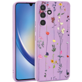 Silikónové puzdro na Samsung Galaxy A34 5G A346 Tech Protect Mood Garden fialové