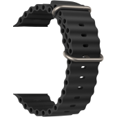 Náhradný remienok na Apple Watch 42/44/45/49mm Silicone Loop Design 1 čierny