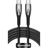 Kábel Baseus Glimmer Series CADH000801, USB-C na USB-C Power Delivery 100W, 2m, čierny
