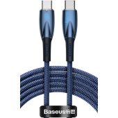 Kábel Baseus Glimmer Series CADH000803, USB-C na USB-C Power Delivery 100W, 2m, modrý