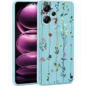 Silikónové puzdro na Xiami Redmi Note 12 5G/Poco X5 5G Tech Protect Mood Garden modré