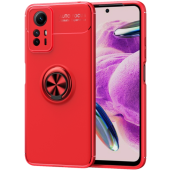 Plastové puzdro na Xiaomi Redmi Note 12S Metal Ring červené