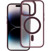 Obal Matte Mag Cover MagSafe Apple iPhone 15 plum red