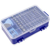 Set skrutkovačov a bitov 115 v 1 modrý