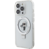 Plastové puzdro Karl Lagerfeld na Apple iPhone 15 Pro Max KLHMP15XHMRSKCH Ringstand Karl and Choupette MagSafe transparentné