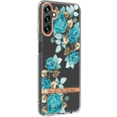 Silikónové puzdro na Samsung Galaxy A54 5G A546 Flower TPU modré