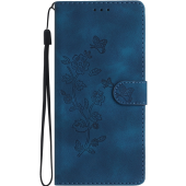 Diárové puzdro na Motorola Moto E13 MEZZO motýľ tmavo modré