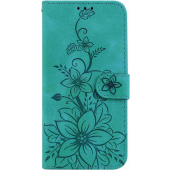 Diárové puzdro na Honor 90 5G MEZZO kvety zelené