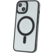 Silikónové puzdro na Apple iPhone 15 Pro Max Satin Clear Mag čierne