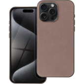 Plastové puzdro na Apple iPhone 15 Woven Mag Cover hnedé