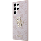 Plastové puzdro Guess na Samsung Galaxy S24 Ultra 5G S928 GUHCS24L4GMGPI PU 4G Big Metal Logo ružové