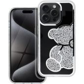Obal TEDDY BEAR Case Apple iPhone 16 Pro silver