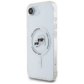 Karl Lagerfeld IML K&CH Heads Metal Frame MagSafe Zadní Kryt pro iPhone 16e Transparent