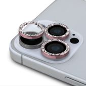 Ochranné sklo na fotoaparát Guess Fixed Glliter Lens Protection Apple iPhone 16 Pro/16 Pro Max GUCL163SGGS ružové