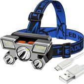 RC-K-1227 LED čelovka 9xLED čierna