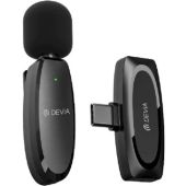 Devia Kintone USB-C, mikrofón pre smartfón, čierny