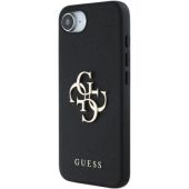 Obal Guess PU Grained 4G Metal Logo Apple iPhone 16e GUHCPSE4PGT4MBK Black