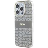 Obal DKNY PC/TPU Repeat Pattern Tonal Stripe Magsafe Apple iPhone 13 Pro Max DKHMP13XHRHSEE béžový
