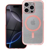 Obal CLEAR MAG COVER GLITTER MagSafe Samsung Galaxy S25+ 5G S936 ružový