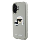 Obal Karl Lagerfeld 3D Rubber Double Heads Apple iPhone 16 KLHCP16SRBCKCHLE béžový