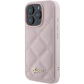 Obal Guess PU Leather Quilted Apple iPhone 16 Pro GUHCP16LPSQSQSP Pink