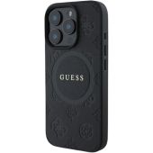 Obal Guess Saffiano Peony Stamp MagSafe Apple iPhone 16 Pro GUHMP16LPSAPSMEK Black
