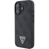 Obal Guess PU 4G Strass Triangle Metal Logo Apple iPhone 16 GUHCP16SP4TDPK Black
